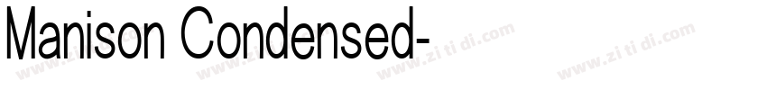 Manison Condensed字体转换
